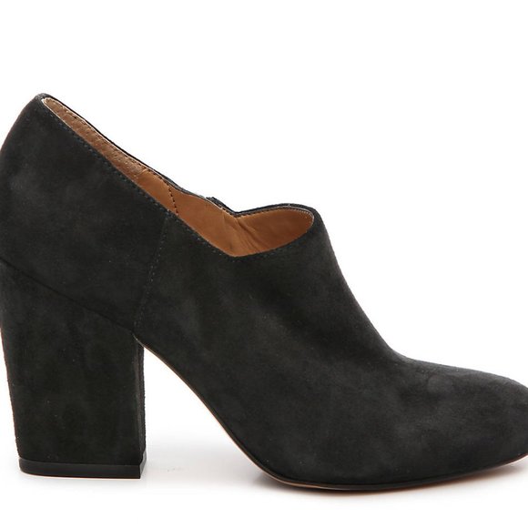 Franco Sarto Bassett 9.5M Black Suede Ankle Bootie - Picture 12 of 16